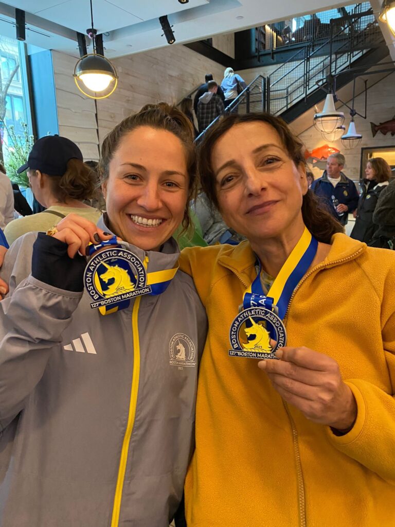 Polly and Maria with medals