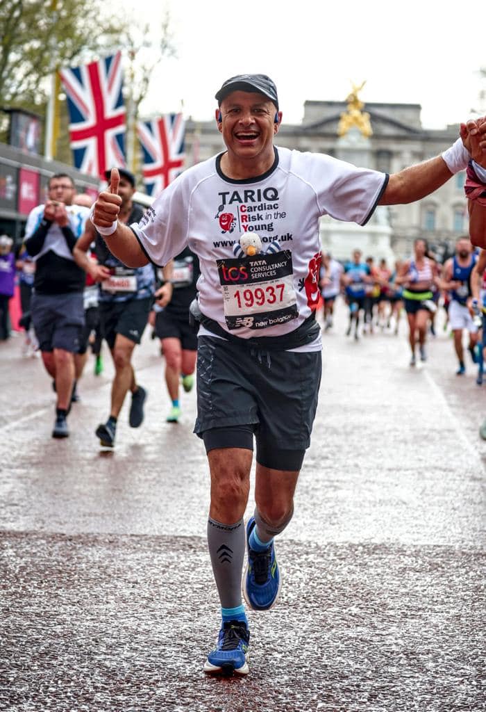 Tariq Jahangir at the London Marathon