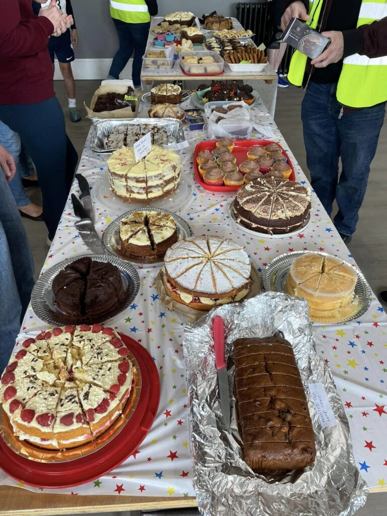 Cakes on a table