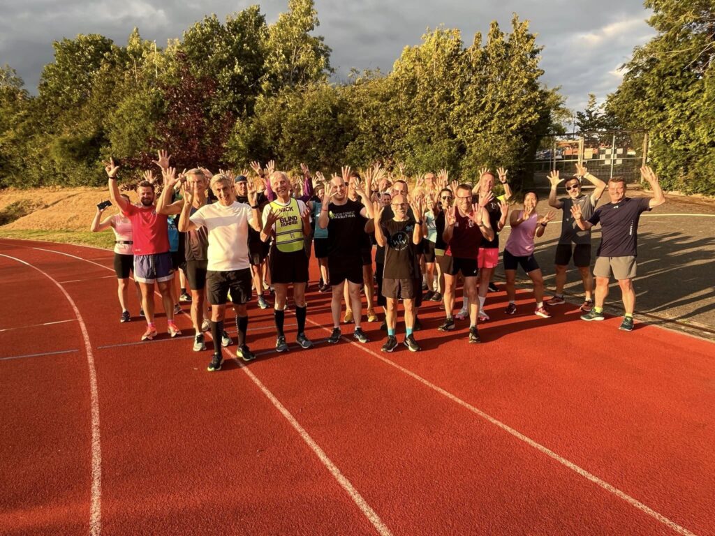 A group of runners on a track