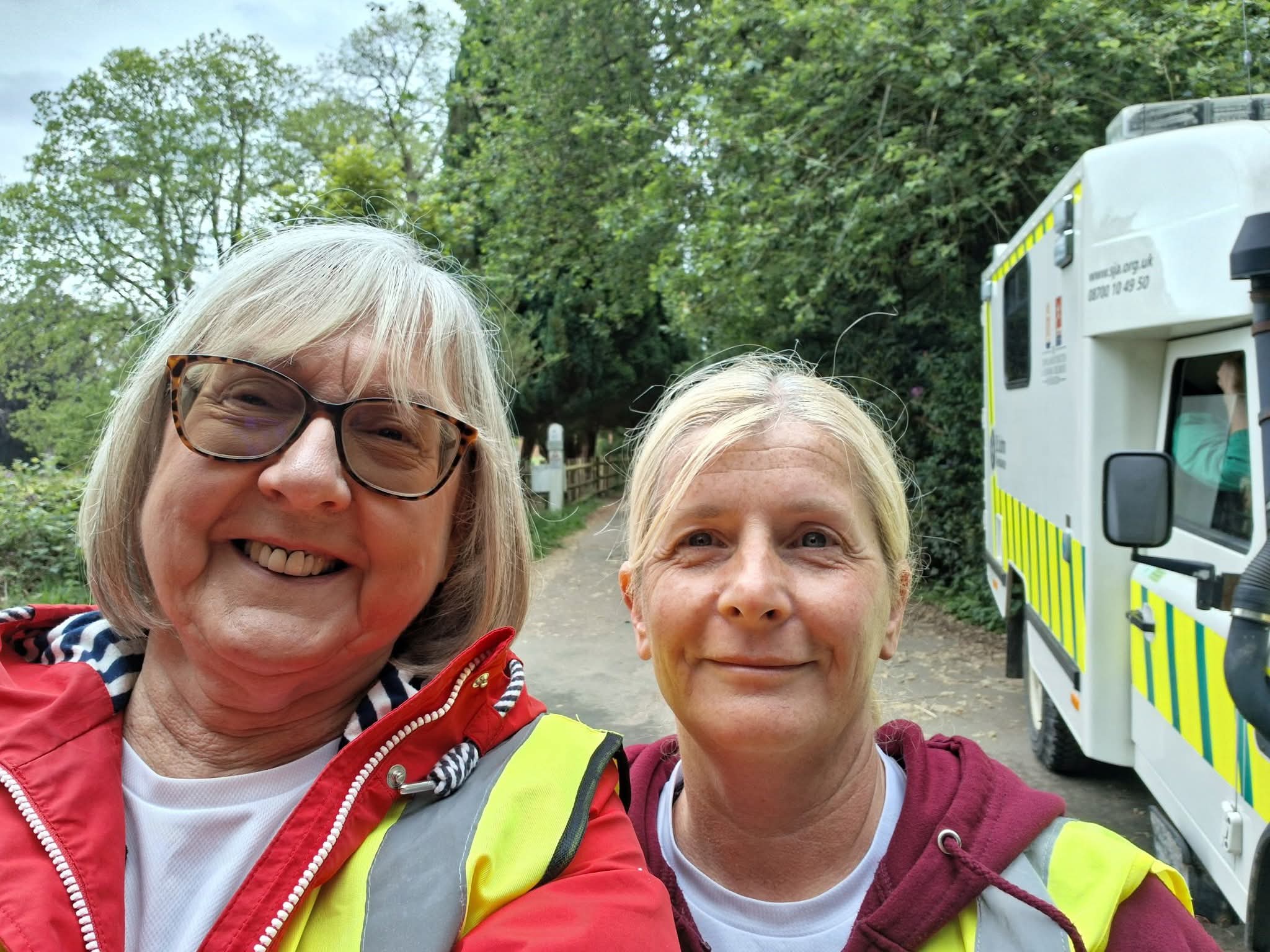 Penny Sanders on the left with Nicola Barnes