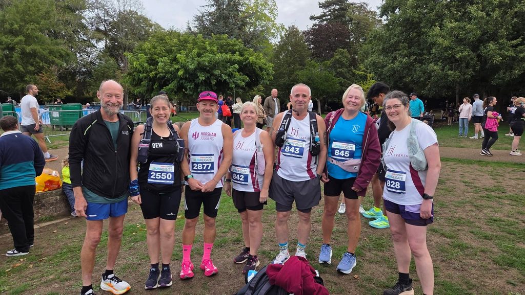 A group of runners